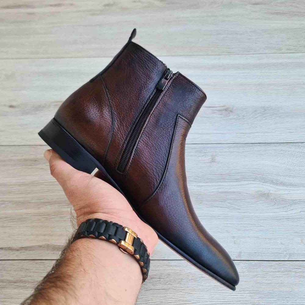 Men's Leather Chelsea Boots | Zip-Up | Handmade - Picture 4 of 4